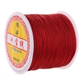 Vibrant red 72 jade thread on a white spool for DIY jewelry and pendant weaving - Wine Red