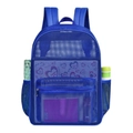 Blue mesh travel backpack with heavy-duty straps and side pockets for outdoor storage - Below 20L / Blue