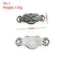 Detailed view of vintage silver vajra bell charm for Buddhist bracelet making - 1# Beast Face