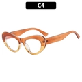 Retro Schmetterling Katzenaugen-Brillengestell in der Farbe C4 Bernstein Tortoise - Dunkler Tee über hellem Tee