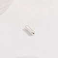 Macro view of polished S925 sterling silver bamboo style tube beads for DIY jewelry - Small 2*6mm / Silver
