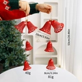 Red hollow Christmas bell ornaments in 8cm and 10cm sizes for festive tree decoration - Red Lattice S+L Set
