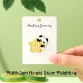 Cute panda brooch holding a yellow star with Future Star text on fashion card - Future Star Panda