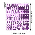 Purple vinyl alphabet and number stickers set in 1 inch bold for DIY crafts scrapbooking - 1 Inch Bold-Purple