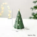 Mini sapin de Noël en résine verte avec étoiles dorées, décoration de 11,5 cm de haut - Sapin Vert à 3 Couches