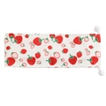 Cooling dog neck scarf in white with red strawberry print and adjustable toggle strap - White Strawberry