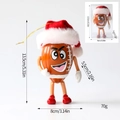 Cute American football ornament with Santa hat and funny face for Christmas tree decoration - Funny Expression Rugby