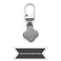 Universal gunmetal clover zipper puller replacement for bags and jackets - Four-leaf Clover - Gunmetal