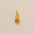 Golden flower bud pendant necklace with birthstone pearl inlay for women and girls - Flower October (Pearl)