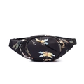 Wasserdichte schwarze Bauchtasche mit bunten Libellenmotiven und verstellbarem Gurt - Libelle
