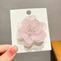 Pince à cheveux fleur de cerisier rose avec cristal pour coiffures élégantes - 4# Camélia Rose Unique