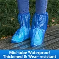 Copriscarpe usa e getta blu brillante spessi con design impermeabile antiscivolo - Adatto alla taglia 36-46 / Medio Blu