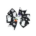 Fermaglio per capelli di Halloween con fantasmi bianchi e ciondolo a zucca in resina - Stile Fantasma Bianco / Nero