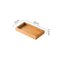 Set of two rectangular bamboo wood trays for ceramic snack bowls 20x11x2.5cm - 2-Slot Bamboo Tray