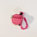 Mini-Rucksack-Schlüsselanhänger aus rosa Canvas mit geflochtener Kordel und Haken - Barbie Pink Mini-Geldbörse mit Stoffseil