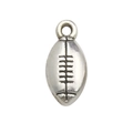 Silver alloy football sports charm pendant for DIY jewelry making and accessories - Mini Rugby