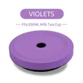 Violet lid for 830ml milk tea cup with straw hole and matte finish sealing lid - Fits 830ML Cups / Violet