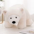 Niedlicher stehender Eisbär aus weißem Plüsch, weiches Kunstfell-Stofftier für Kinder - Eisbär / 26cm