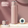 Coral Pink 550ml Smart Insulated Water Bottle with LED Temperature Display Cover - 550ml / Smart Temperature Display / Coral Pink