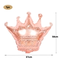 Rose gold crown foil balloon for party decor measuring 61cm by 58cm for birthdays - Medium Crown Rose Gold