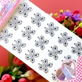 Self-adhesive silver acrylic lucky clover rhinestone stickers for DIY craft decoration - Silver Butterfly