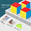 MoYu magnetic speed cube set with 3x3, 4x4, 5x5 puzzles and display stands - 3x3 4x4 5x5 Stickerless Set