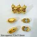 Golden multi-strand magnetic jewelry clasps for DIY necklaces with 7.5x17.0mm size - Ingot Style / Gold