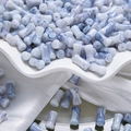 Bamboo shaped glass beads with blue and white ink texture for DIY jewelry making - Blue and White Porcelain (6x12mm)