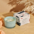 Blue glass jar macaron crystal scented candle in elegant gift packaging box - Misty Morning