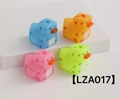 Set of four pixel-style vinyl rubber ducks in blue, orange, pink and green colors - 4Pcs Camouflage Pixel Duck Set LZA017