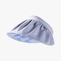 Women's light purple wide brim sun hat with adjustable shell visor and UV protection - Blue