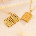 Gold Square Tree of Life Locket
