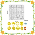 Siliconen mal met diverse emoji-vormen voor het maken van DIY-sieraden van hars - Smiley Gezicht