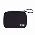 Organizador digital negro impermeable para cables y baterías con correa de transporte - Negro