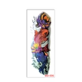 Temporary tattoo sticker WD-006 featuring vibrant koi fish and lotus flower patterns - WD-006/Colorful Koi Fish Lotus