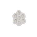 Stampo in silicone grigio chiaro con sette cavità fogliari per fondente e resina - 2#Foglie Miste / Grigio