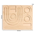 Bamboo bead design board with measurement scale for DIY jewelry making and organizer - Bamboo Wood / Short Style (Design Work Board)