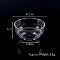 Miniature clear plastic bowl for dollhouse DIY, size 4.2cm diameter and 2cm height - 4cm Transparent Bowl