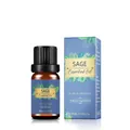 Natural sage essential oil in 10ml amber bottle with blue organic packaging box - Sage Oil