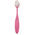 Pink oval toothbrush makeup brush with white soft bristles for smooth BB cream application - Plum Red