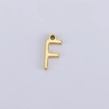 18K gold-plated stainless steel letter F charm pendant for DIY jewelry making - F (Bracelet Accessory) / Gold