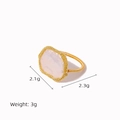Handcrafted gold wire wrapped ring with white baroque pearl and weight measurements - US 5 / White