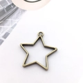 Star-shaped antique bronze alloy hollow frame pendant for DIY jewelry making - Five-pointed Star (10489) / 32mm / Bronze
