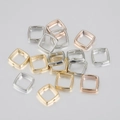 Square CCB plastic spacer beads in gold, silver, and rose gold for DIY jewelry making - Square-14*14mm / Multicolor
