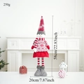Detail shot of a 58cm Christmas snowman plush with size and weight text annotations - Snowflake Retractable Snowman