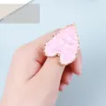 Paleta de anillo corazón mármol rosa con borde dorado para mezcla de manicura - Estilo Corazón (ST08#)