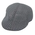 Classic grey mesh ivy cap for men featuring breathable hollow-out design and curved brim - Adjustable / Dark Gray