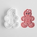 Gingerbread girl cookie mold with bow tie design for festive Christmas baking - Gingerbread Girl A