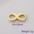 Golden infinity symbol jewelry pendant in 20x10mm size and polished steel finish - Gold Small Infinity Style (KLJ2610-Z)