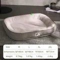 Thick warm pet bed in light grey corduroy available in four sizes from M to 2XL - M (50*40cm) / Gray Runway Nest